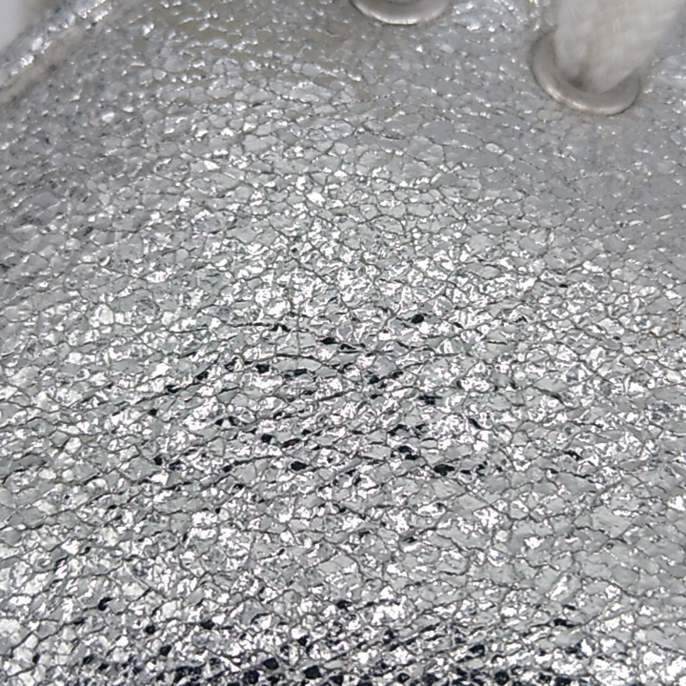 Zara Basic Collection Silver Metallic Sneakers Size -38/US 7.5 - Picture 12 of 16